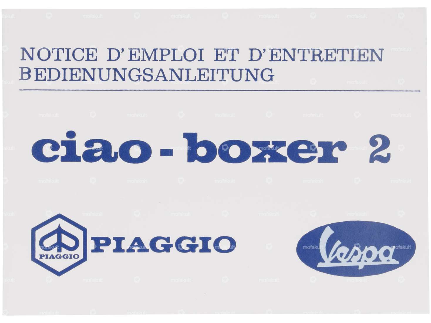 Betriebsanleitung | Piaggio Ciao P, Boxer 2 Carousel Image 1