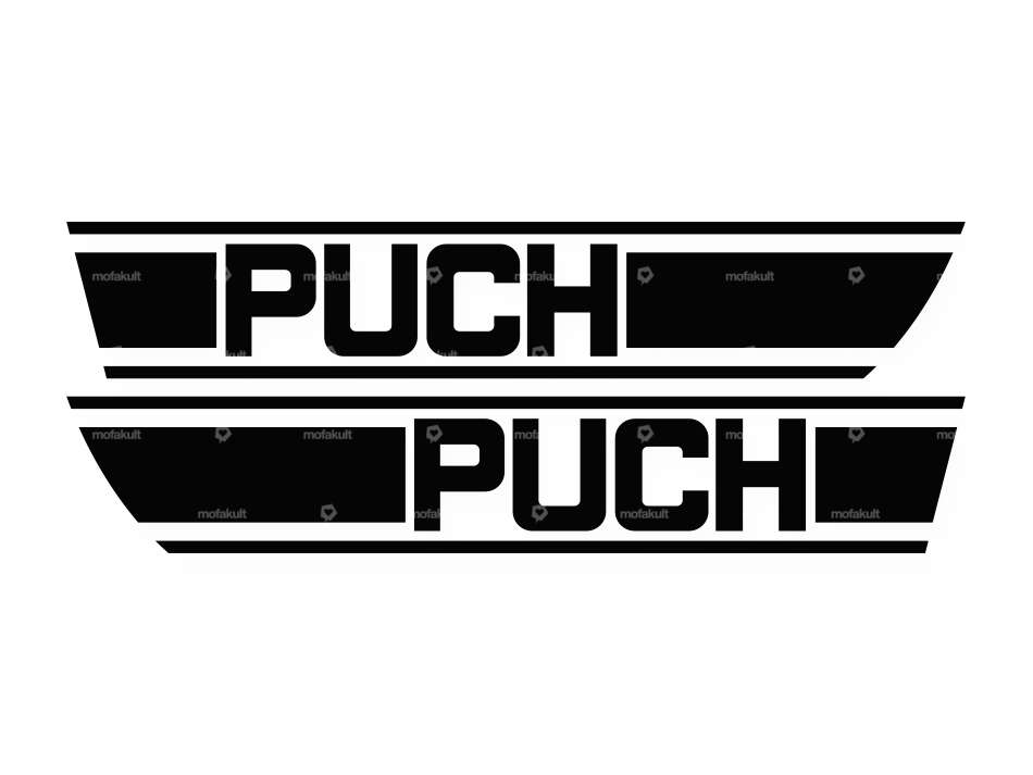 Adhesive kit tank black foil plot | Puch X30 Carousel Image 1