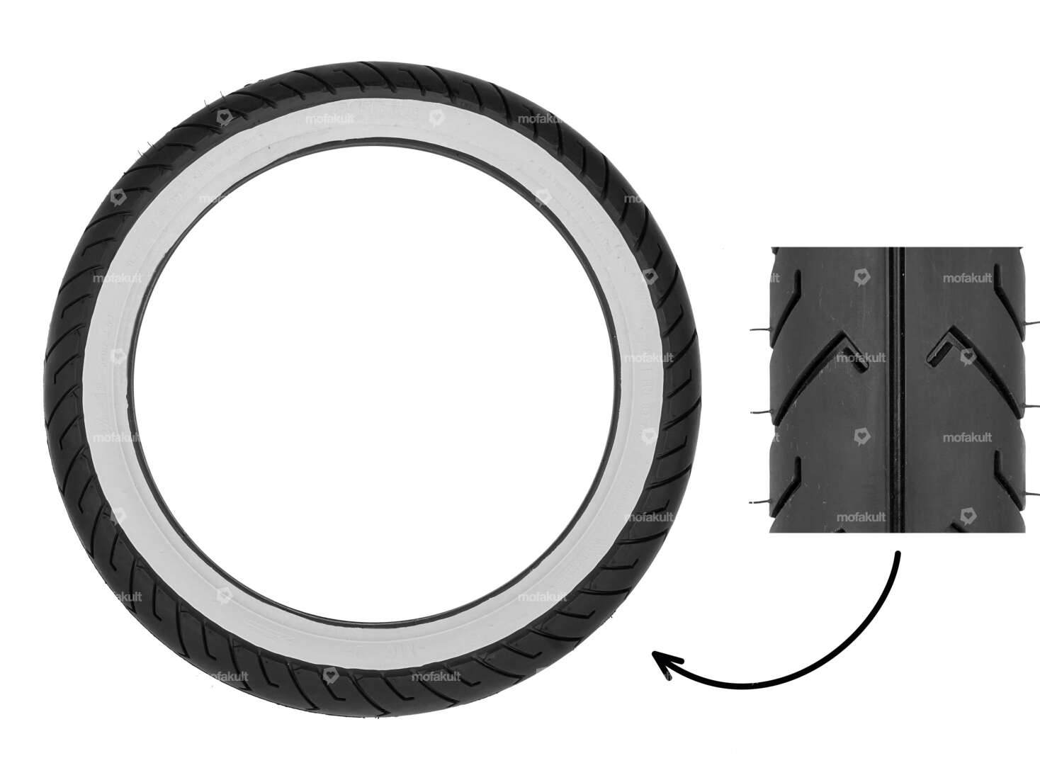 Mitas 2.75 x 16" Reifen MC2 Semi-Slick Weisswand Carousel Image 1