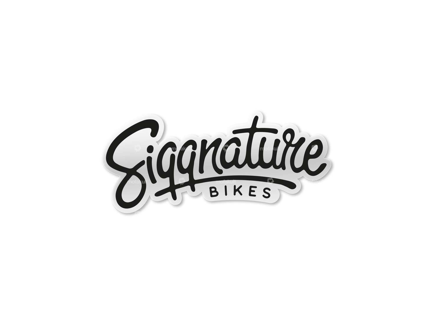Siggnature Aufkleber «Siggnature Bikes» 70 x 30 mm transparent schwarz Carousel Image 1