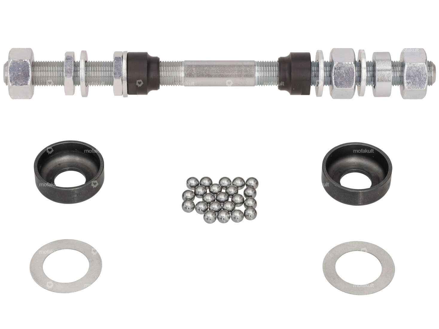 swiing® revival Radachse-Set M11x1 x 180 Guss-Hinterrad | Puch Maxi, X30 Carousel Image 1