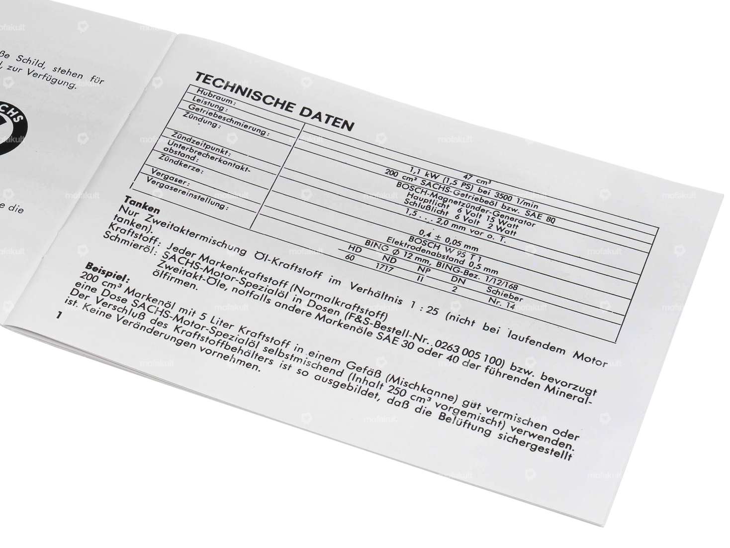 Operating instructions | Sachs 50/2 (two-speed) Carousel Image 2