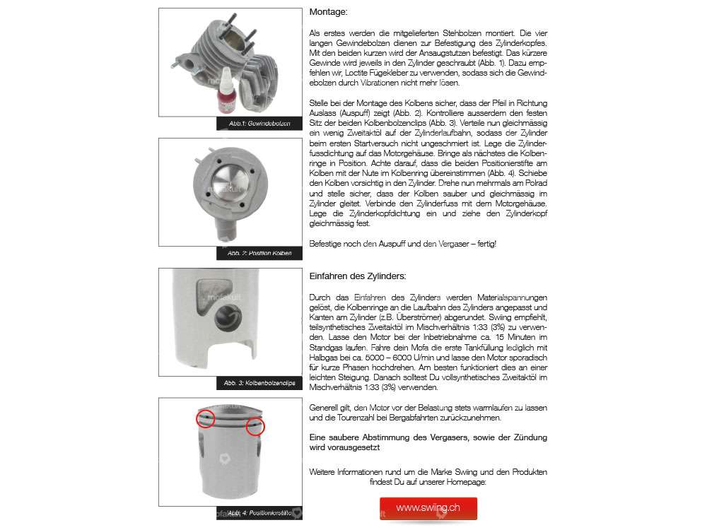 swiing® ingenious Tuning-Set 38 mm | Sachs 503 (gebläsegekühlt) Carousel Image 3