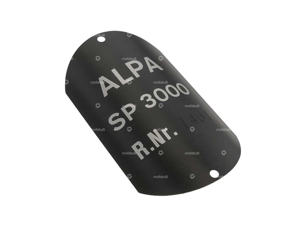 Type plate NOS | Alpa Special 3000 Carousel Image 2