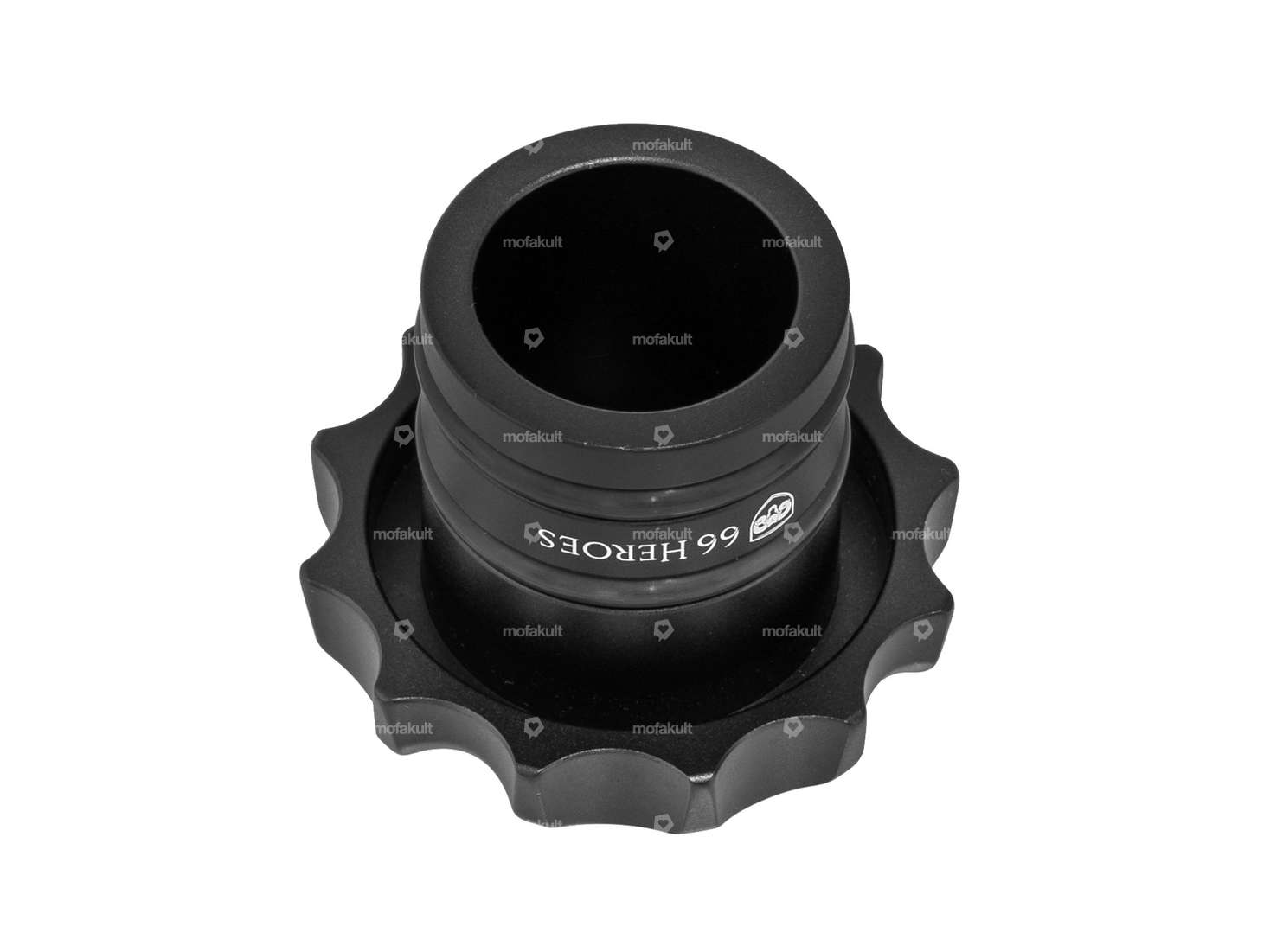 66HEROES Tankdeckel «Iron Cross» Alu schwarz | Piaggio Ciao, Bravo Carousel Image 2