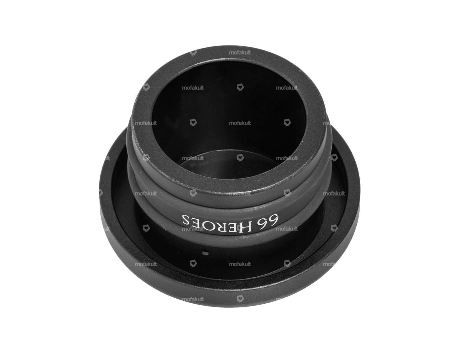 66HEROES Tankdeckel Alu «Piaggio» rund schwarz | Piaggio SI Carousel Image 2