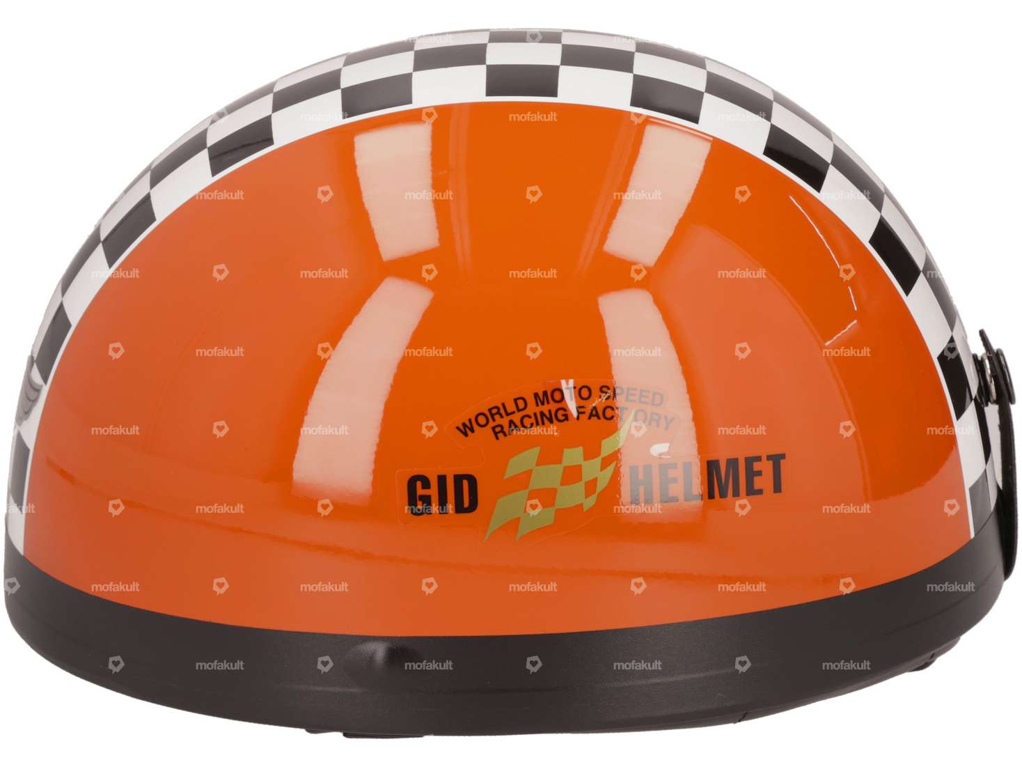 Topfhelm orange mit Zielflagge Carousel Image 2