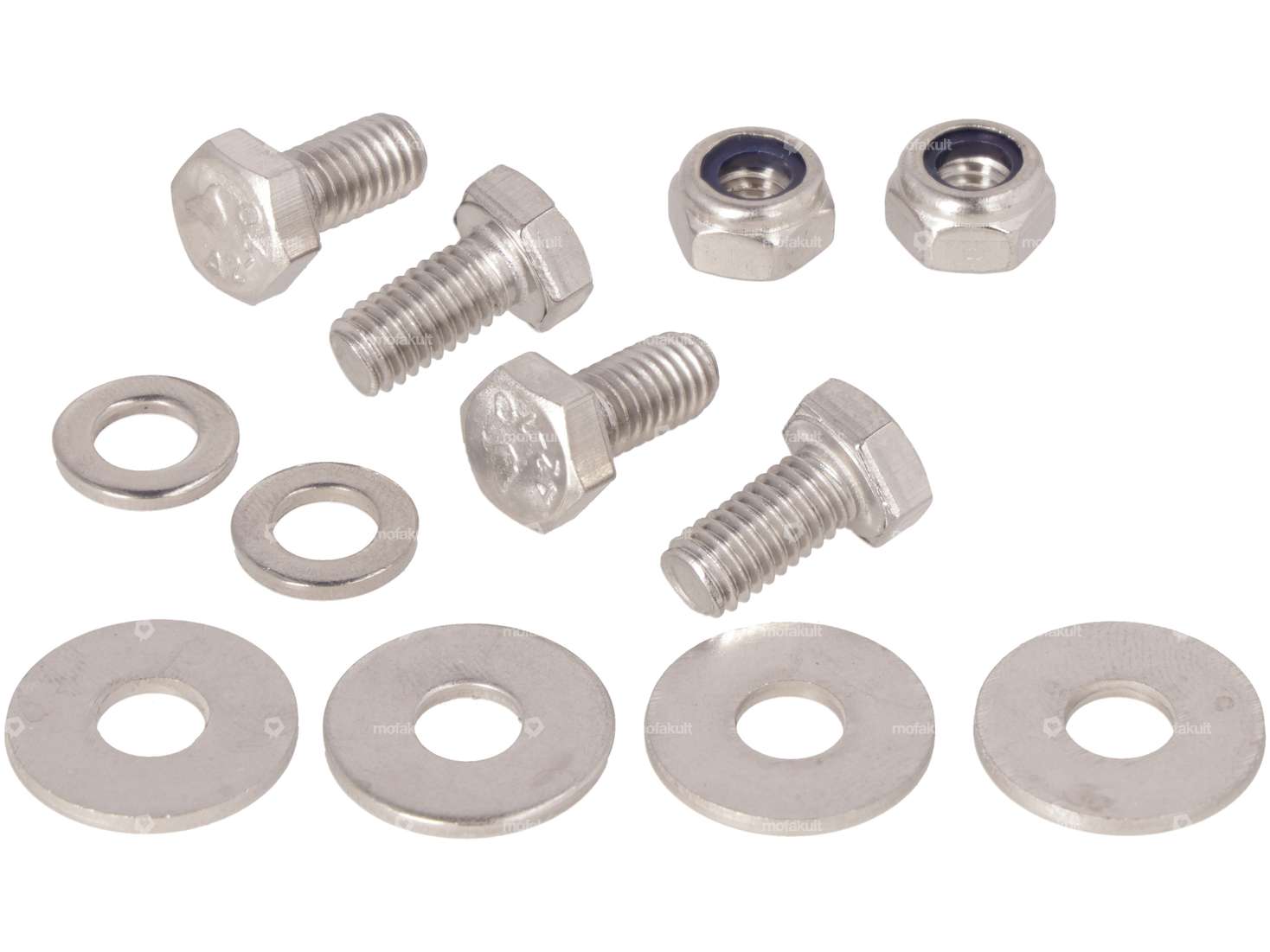 swiing® revival screw set front protection plate Inox | Piaggio Ciao Carousel Image 1