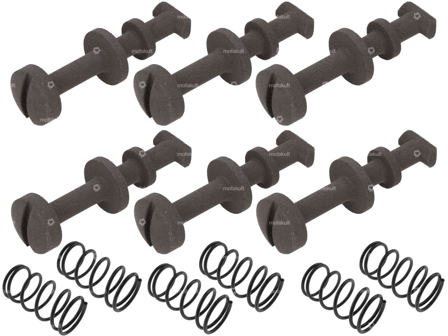 GPO Seitenschutzschrauben-Set dunkelgrau inkl. Federn | Piaggio Boxer Carousel Image 1