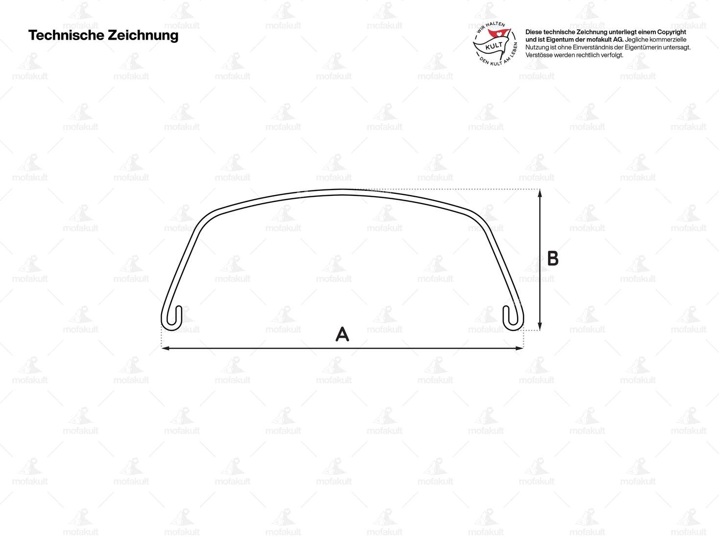 Rear fender Inox | Zündapp ZR, ZA, ZX, ZL, ZS Carousel Image 4