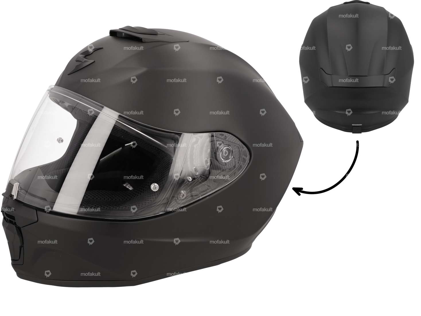 Scorpion Integral-Helm «EXO-391» schwarz matt (S-XL) Carousel Image 1
