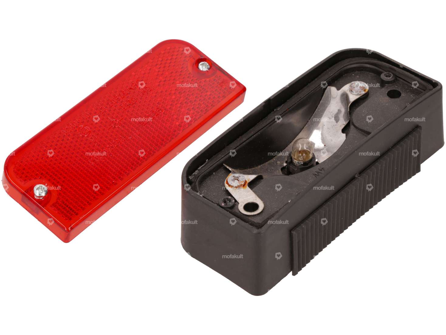 Rücklicht schwarz (Budget) mit E-Prüfzeichen | Piaggio Ciao PX, C24, Bravo, SUPERbravo Carousel Image 2