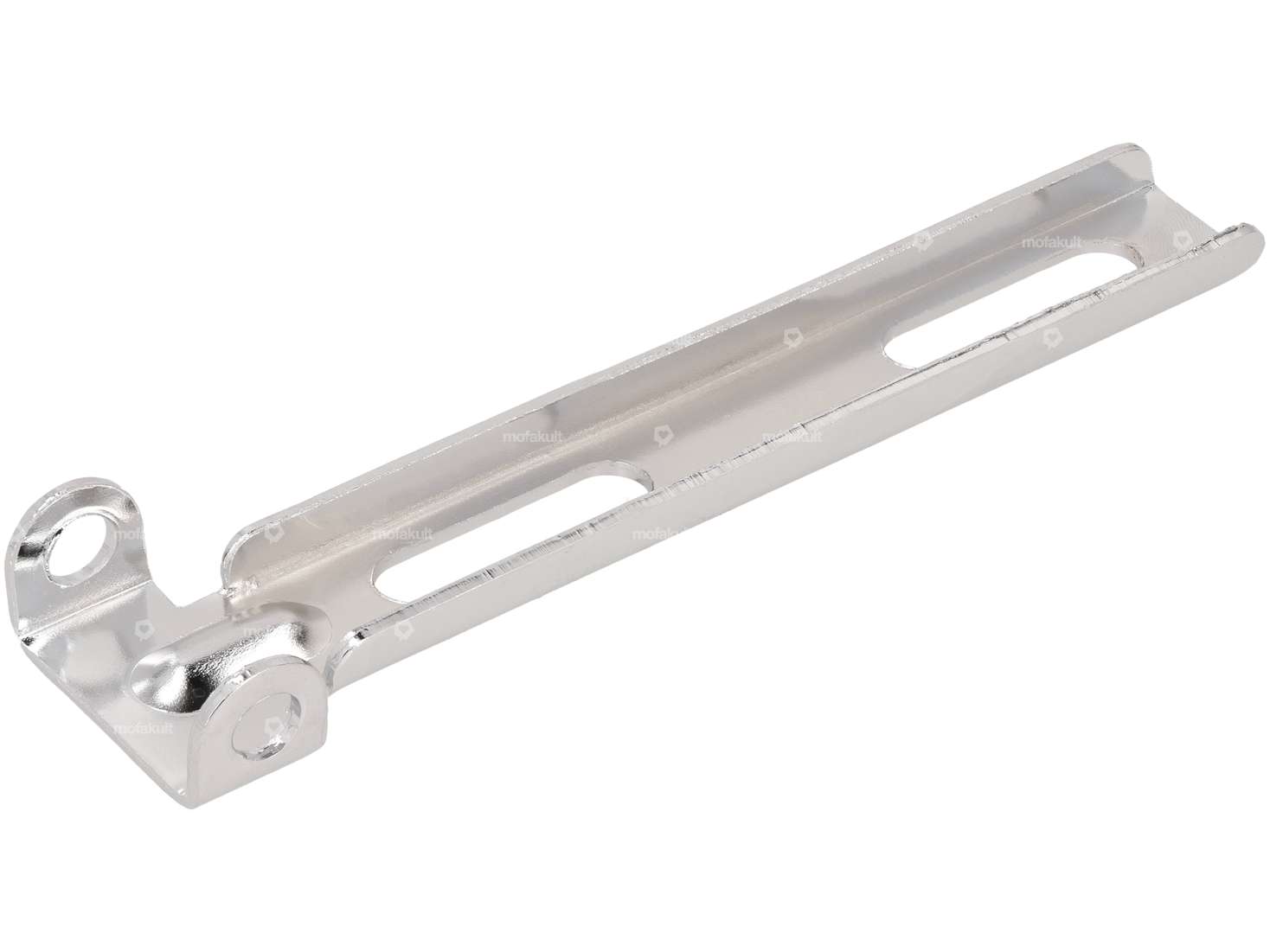 Guide rail saddle "Tuck & Roll" chrome Carousel Image 1