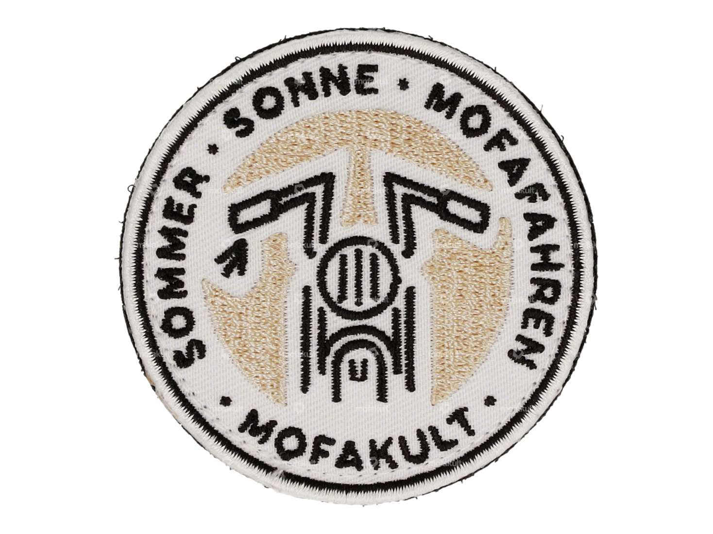 mk-Merch patch "Summer-Sun-Moped Riding" round Carousel Image 1