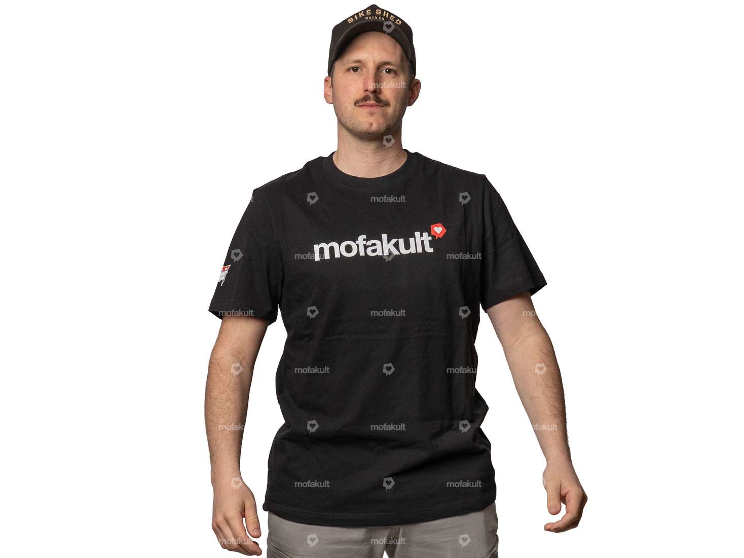 mk-Merch T-Shirt «Herz» schwarz Carousel Image 1