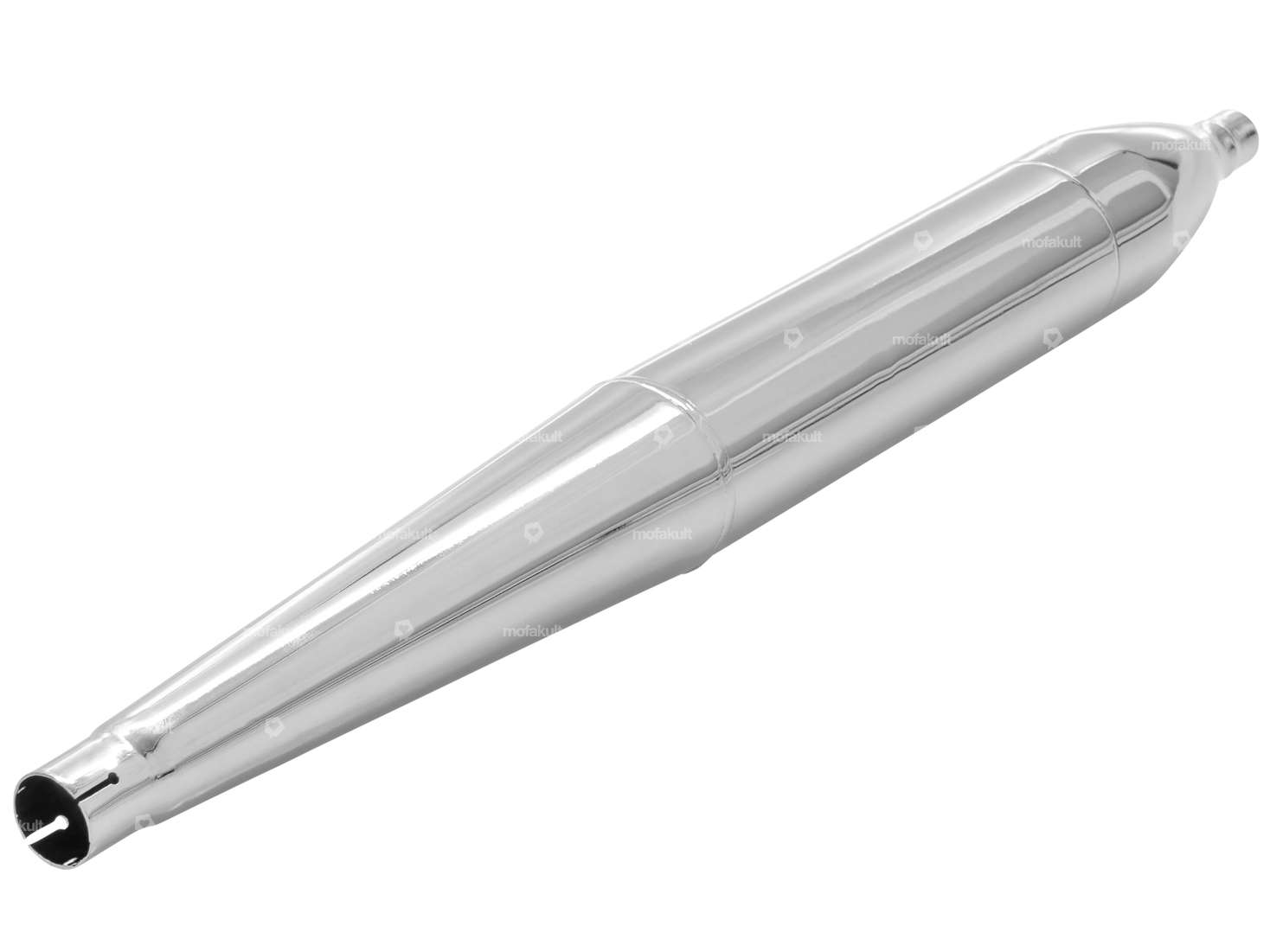 Rear muffler flute Ø 28 / 70 mm chrome Carousel Image 3