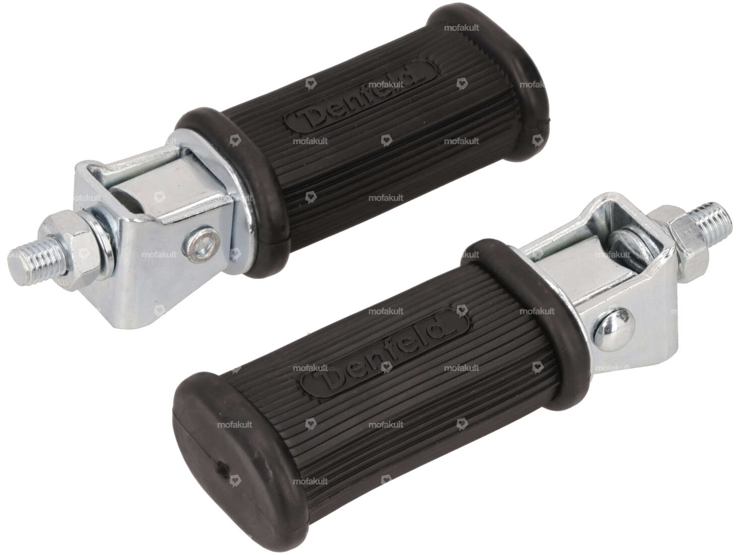 Denfeld Fussrasten eckig klappbar geschraubt M10 NOS Carousel Image 1