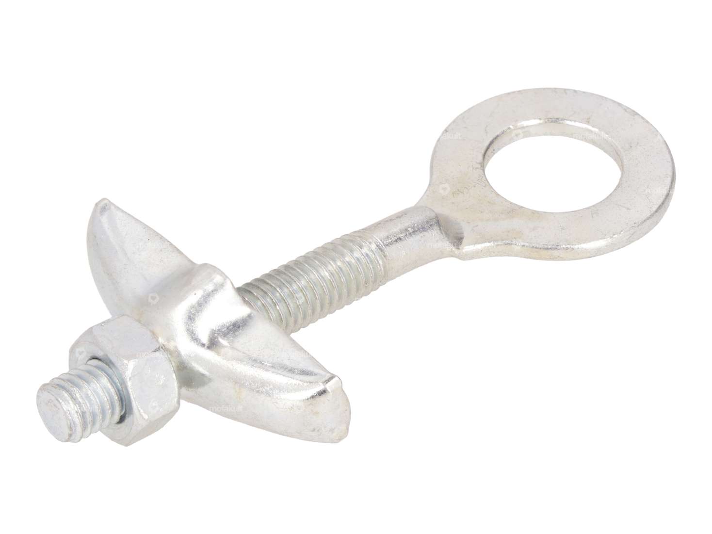 Radspanner Ø 12.3 mm M6 Führungsblech gerade verzinkt Carousel Image 1