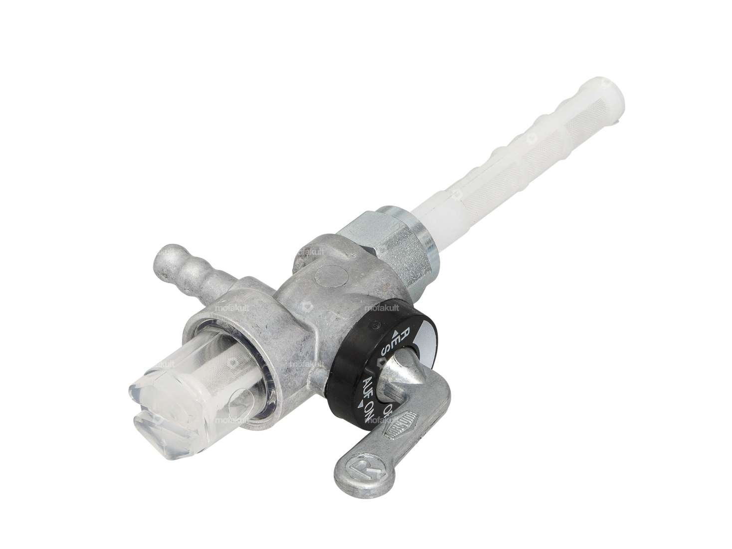 Karcoma Benzinhahn M12x1 Vollguss 90° nach hinten mit Filterkammer Carousel Image 2