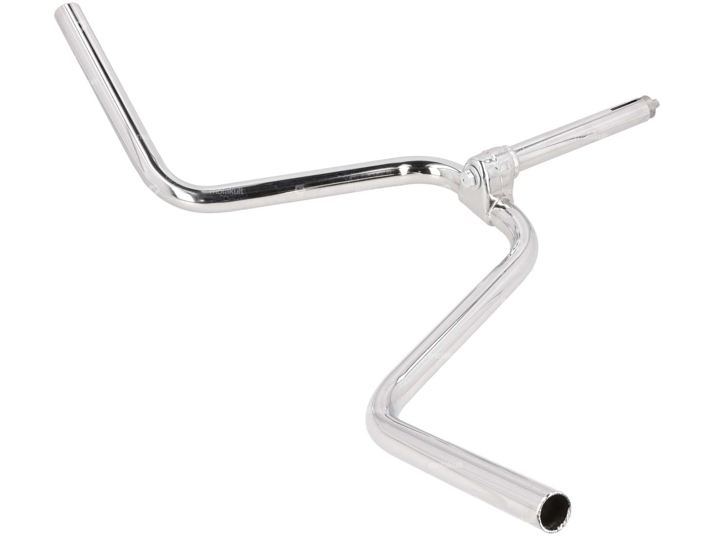 Handlebar stem 23 cm curved inclined chrome Carousel Image 3
