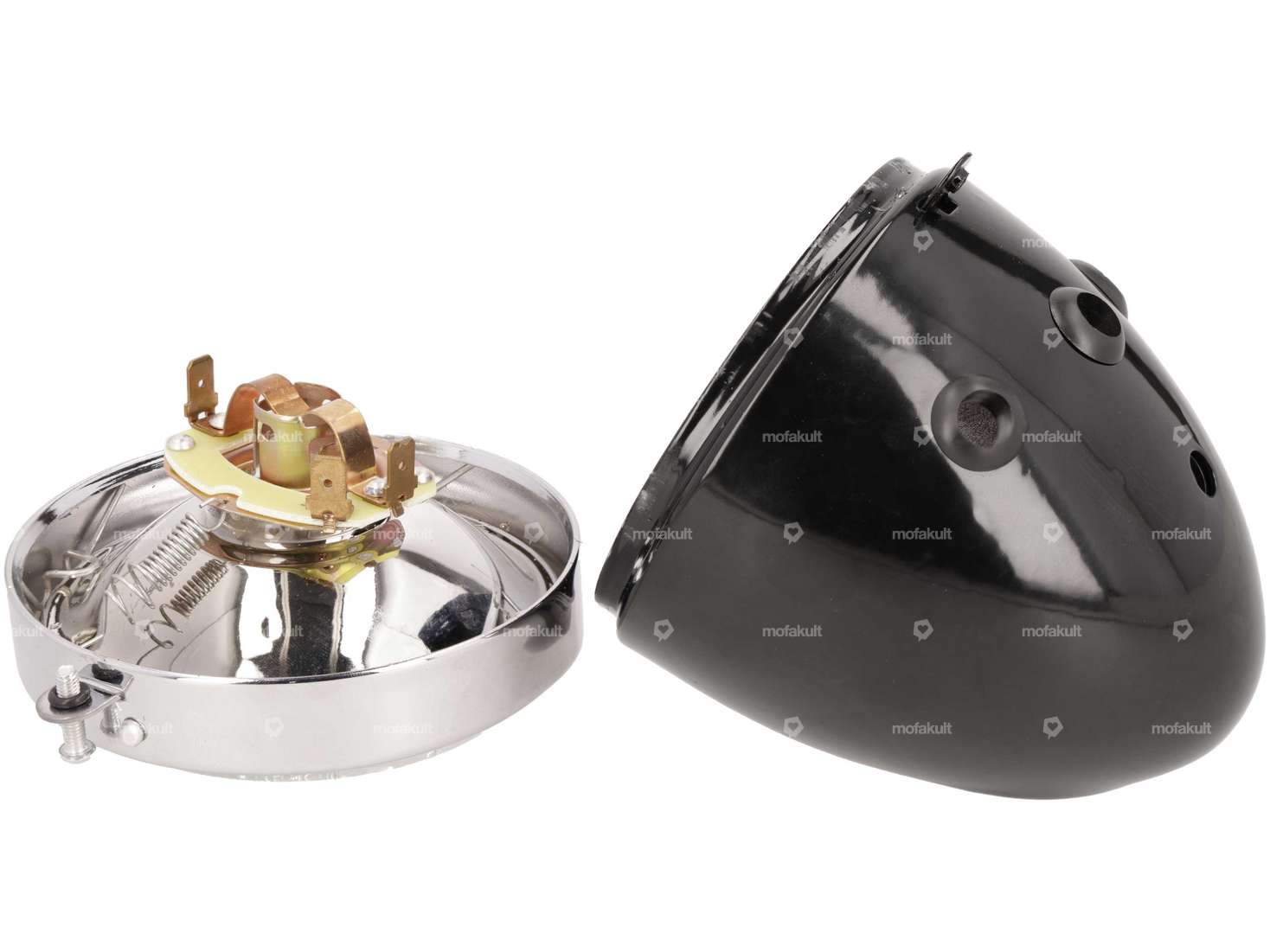 Eierlampe Ø 103 mm (mittige Befestigung) schwarz / Chrom Carousel Image 4