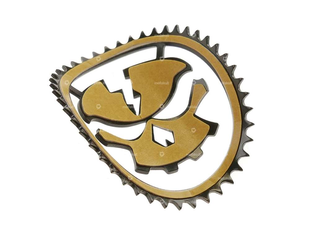 Lenkkopfschild (Kleber) Skull Head schwarz Carousel Image 3