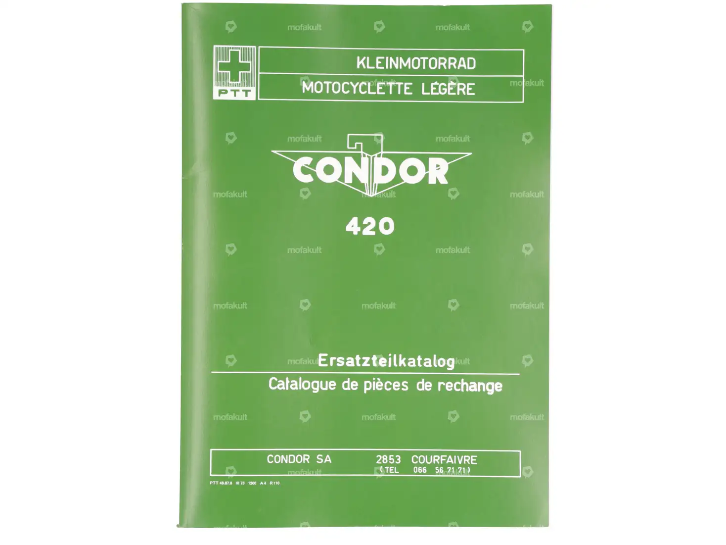 Ersatzteilkatalog | Condor PTT Typ 420 Kleinmotorrad | mofakult