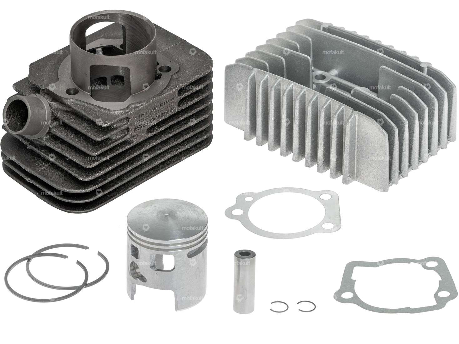Malossi 46.5 mm cylinder kit incl. head 12 mm KoBo | Piaggio SI, Bravo, Grillo Carousel Image 1