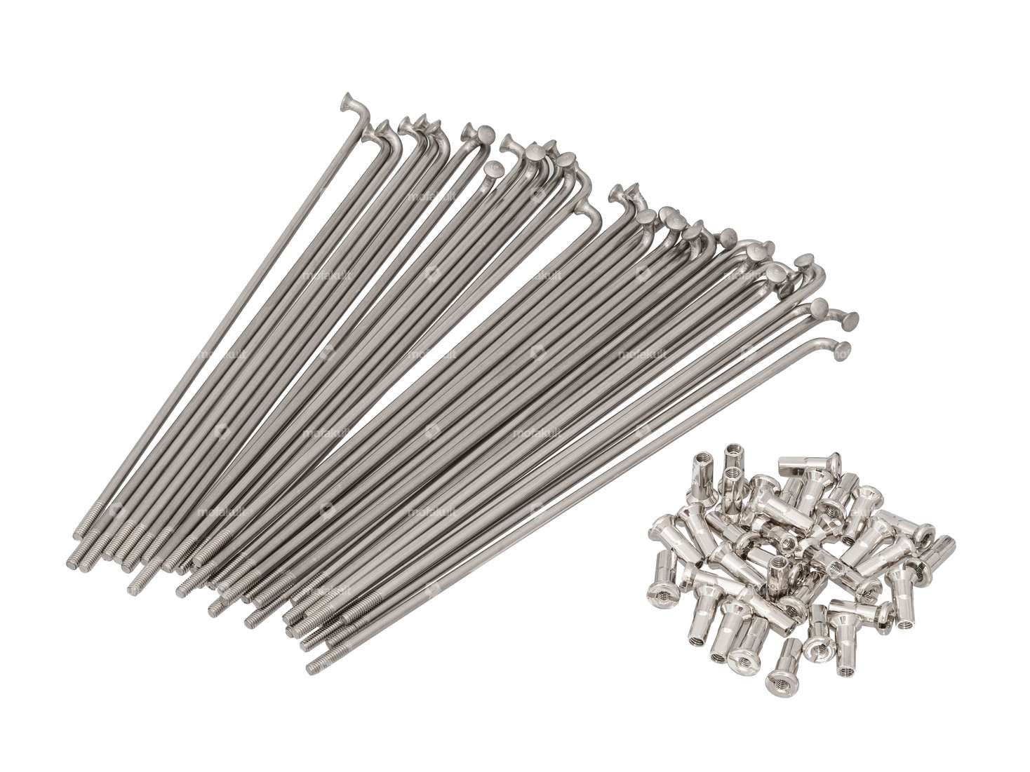 GPO Speichen-Set inkl. Nippel (2.9 x 157 mm) Hinterrad Inox | Piaggio Ciao, Bravo, Boxer Carousel Image 1