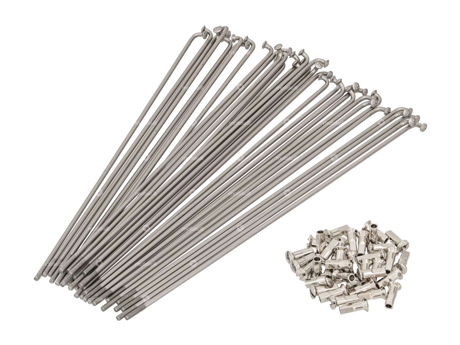 WWS 19" Speichen-Set inkl. Nippel (2.6 x 215 mm) Inox Carousel Image 1