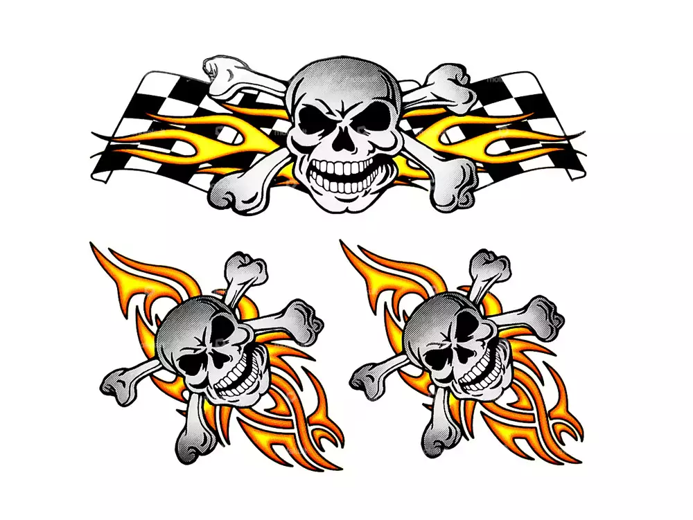 Skull Racing Graphics Aufkleber «Skull racing» 120 x 95 mm | mofakult