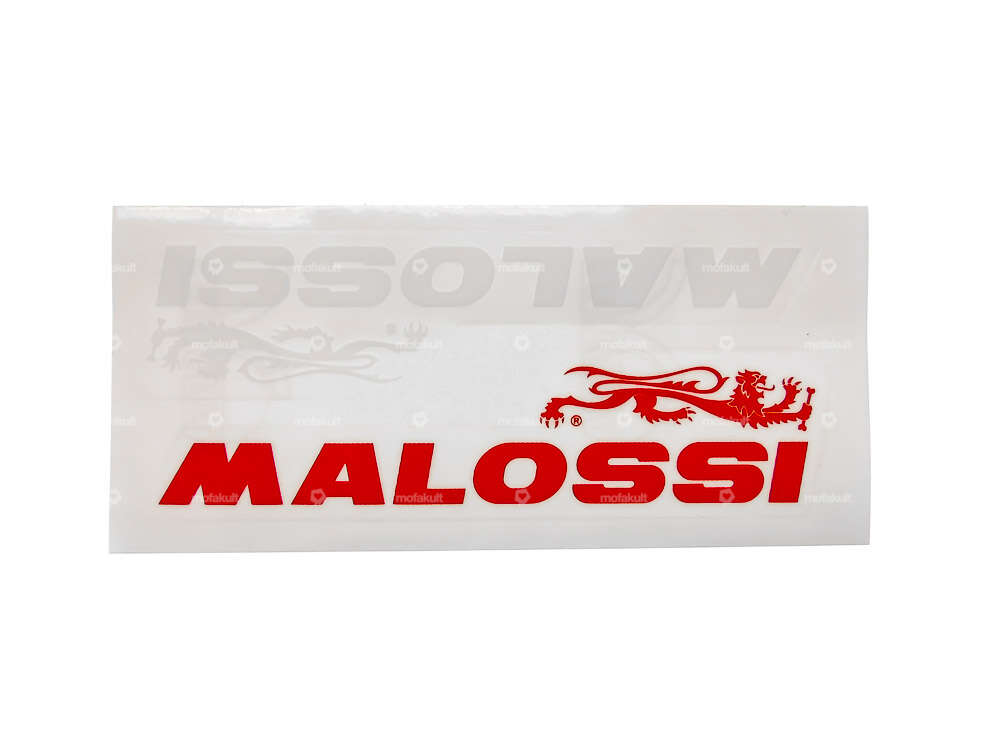 Sticker "Malossi" 130 x 30 mm red / white Carousel Image 1