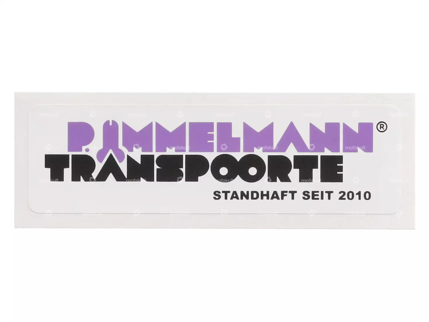 Aufkleber «P. IMMELMANN TRANSPOORTE» 85 x 25 mm mofakult