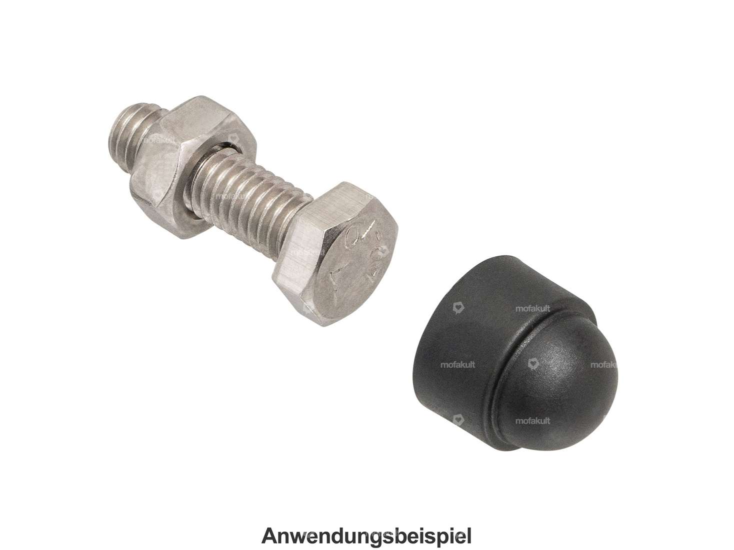 Cover cap external hexagon M6 black Carousel Image 3