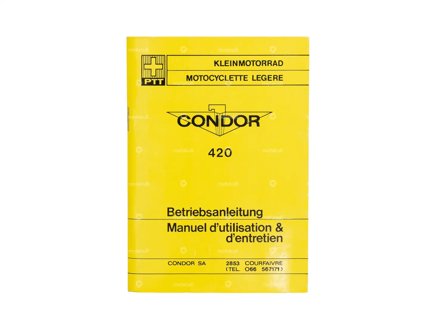 Betriebsanleitung | Condor X30A Typ 420 Kleinmotorrad | mofakult