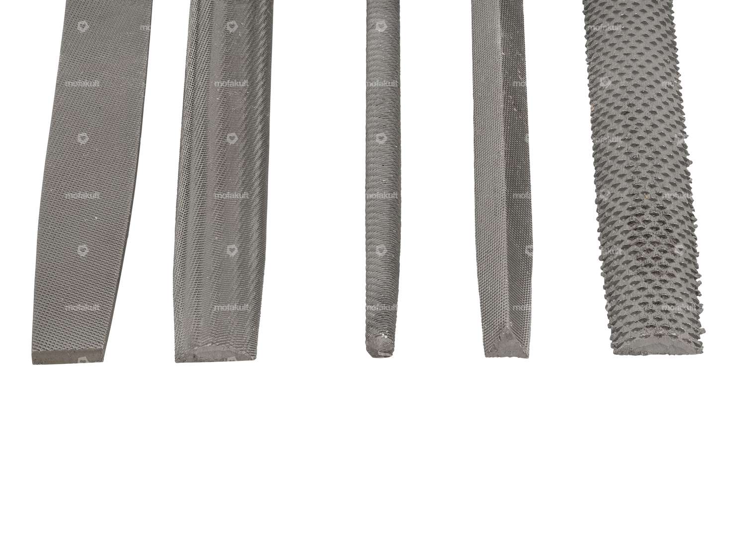 Feilen-Set (rund, halbrund, dreieck & flach) 5-tlg. Carousel Image 2