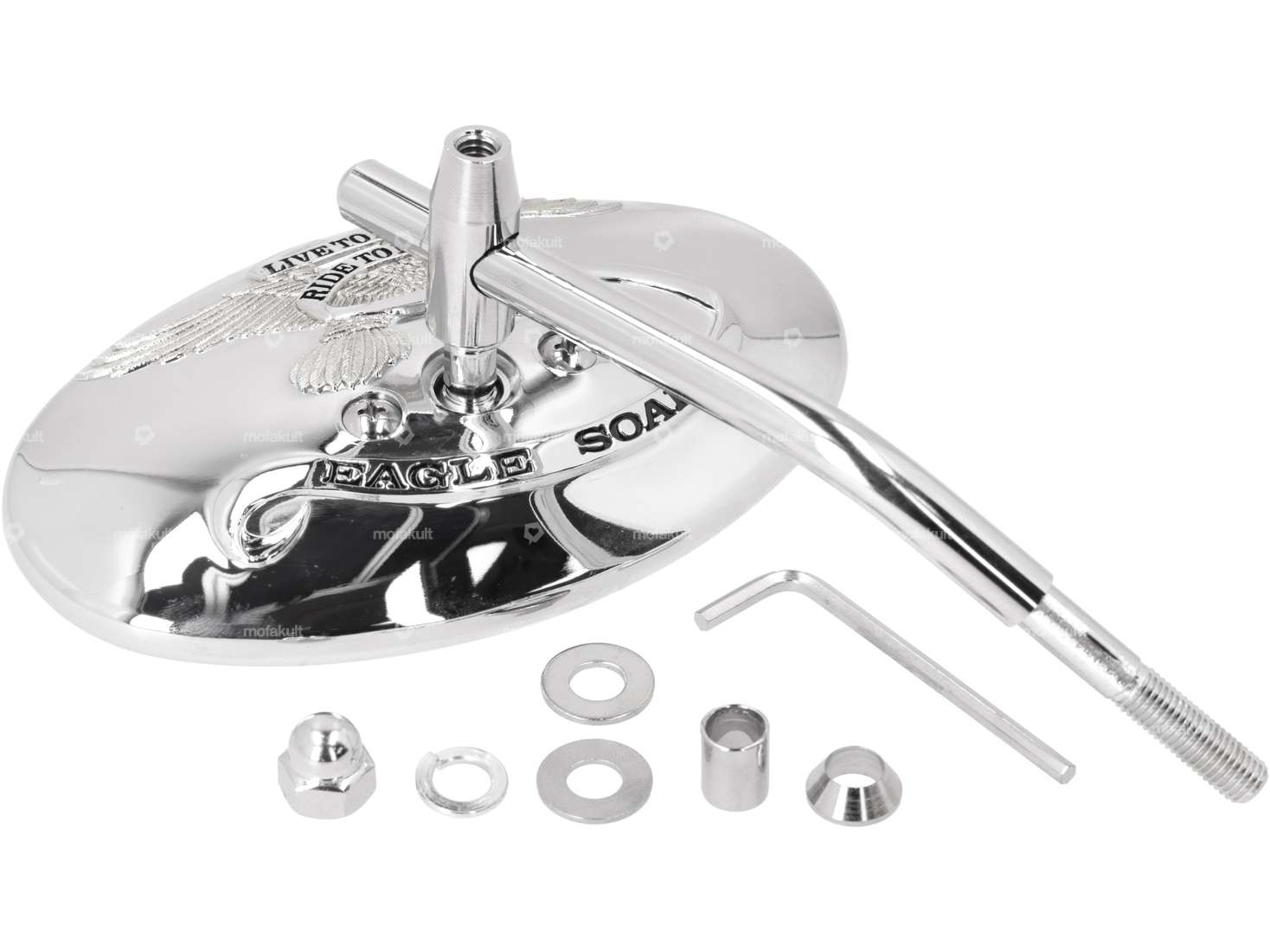 Spiegel «Adler» oval Chrom Carousel Image 2