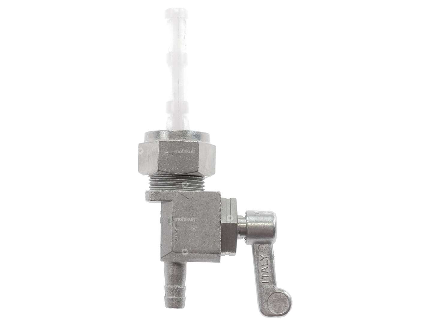 OMG fuel tap vertical M16x1 (with union nut) bottom outlet / cast iron Carousel Image 1