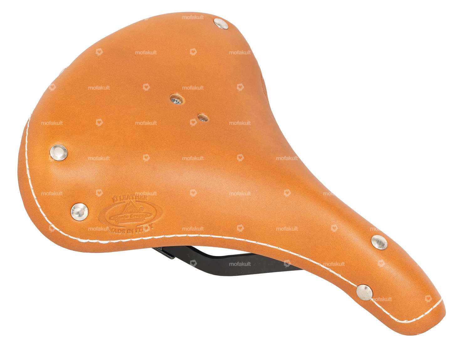 Sattel old England Echtleder Tonnenfeder braun Carousel Image 2