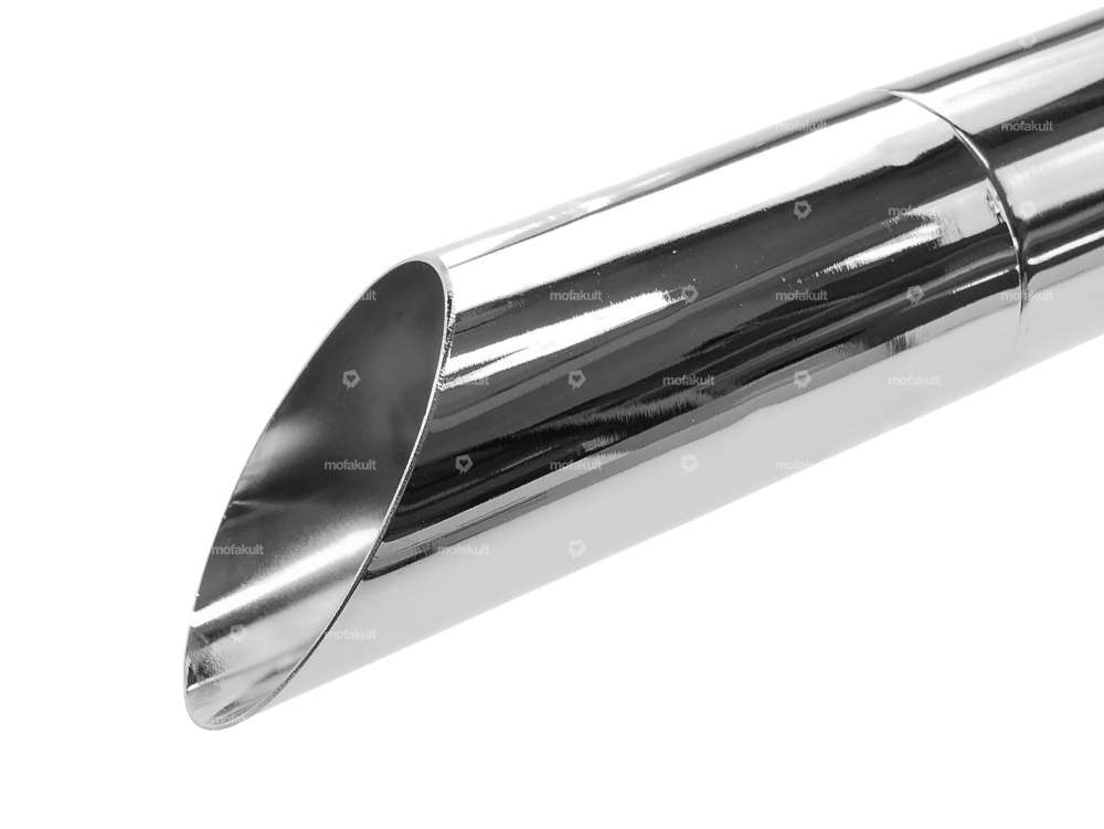 swiing muffler drag pipe 45° chrome Ø 32 / 70 mm Carousel Image 2