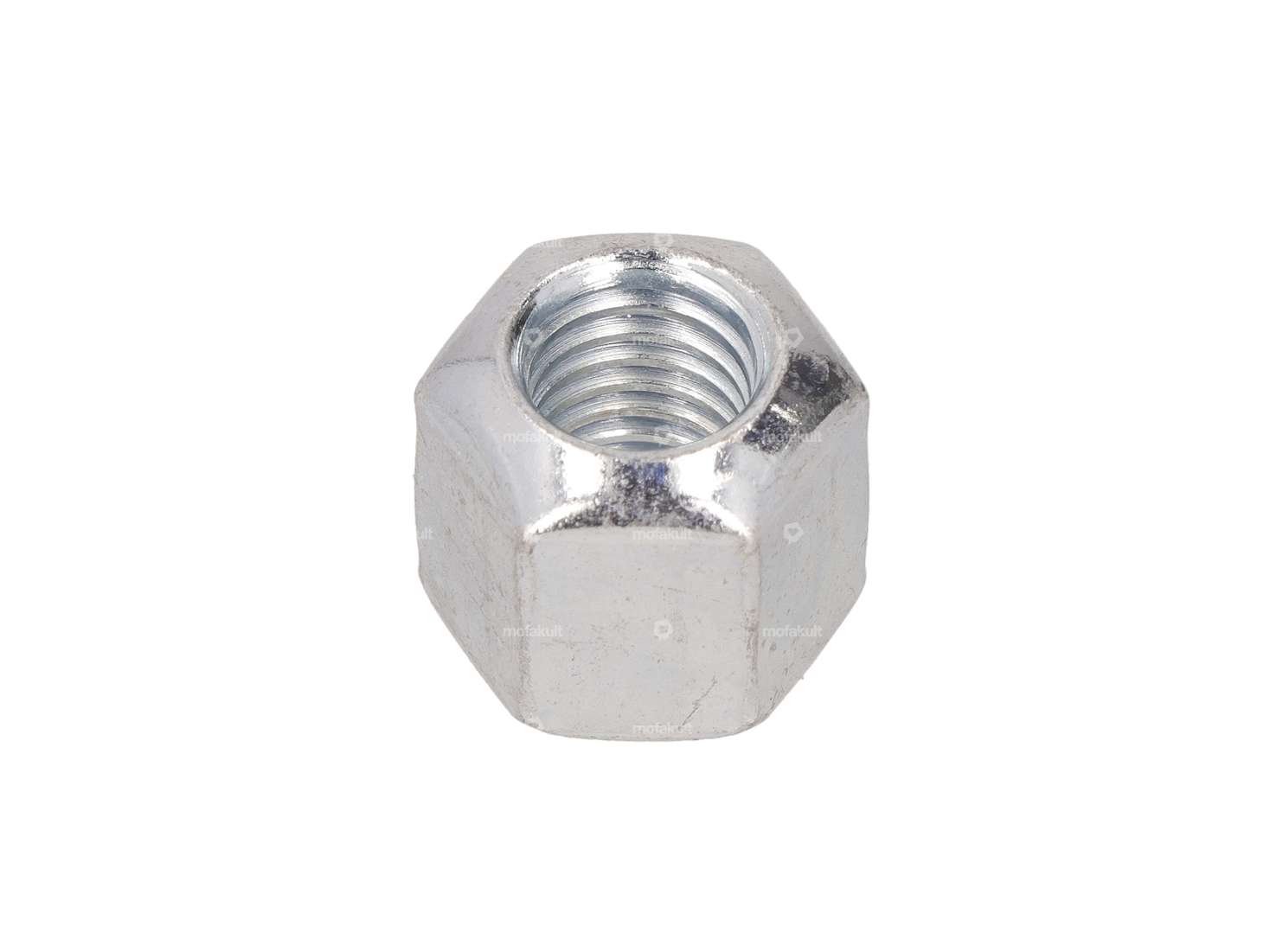 Mutter M10 mittelhoch einseitig abgerundet verzinkt (10 Festigkeit) Carousel Image 1