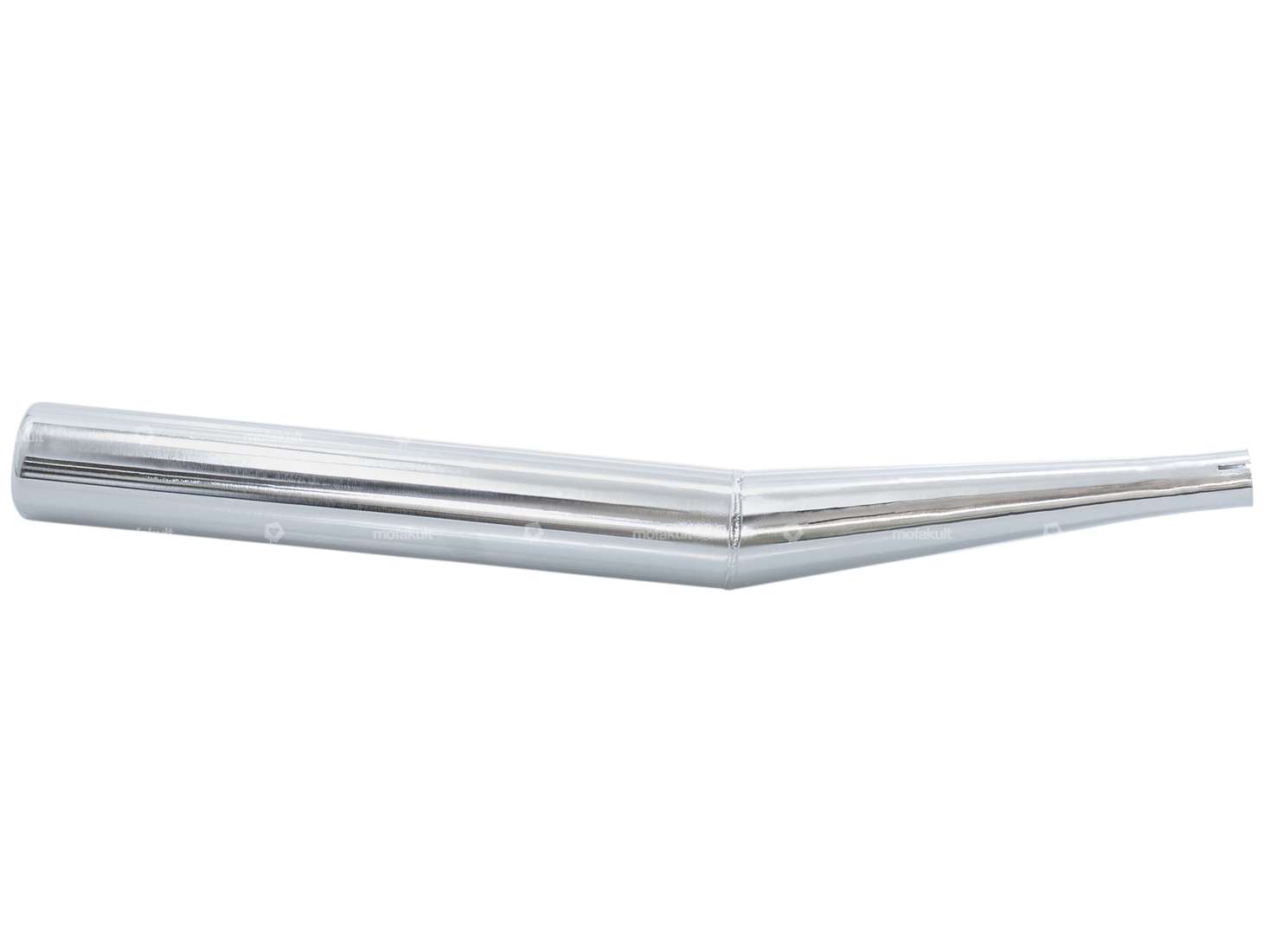 Rear muffler cigar Ø 26 / 60 mm curved chrome Carousel Image 1
