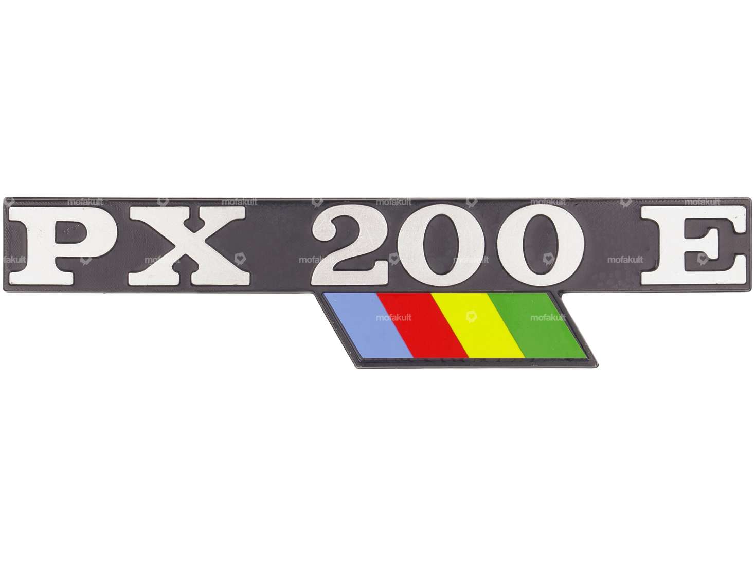 CIF Emblem Seitenhaube links «PX 200 E» Aluminium | Vespa PX200 E Carousel Image 1