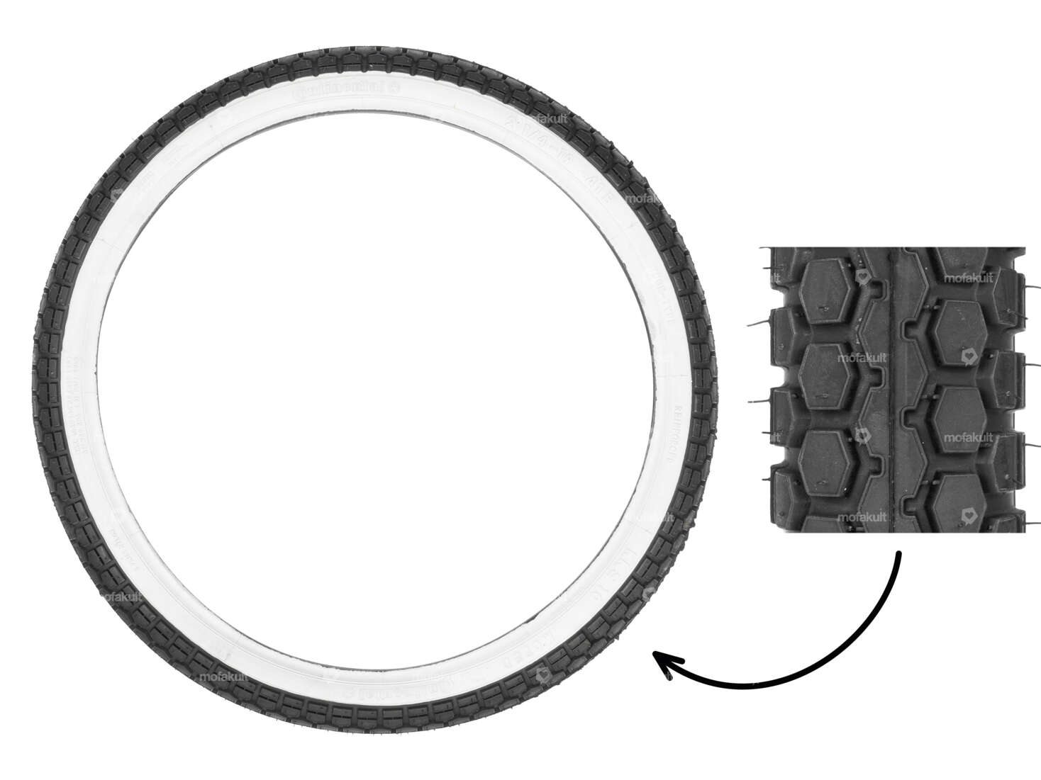 Continental 2.75 x 17" Reifen Weisswand Carousel Image 1