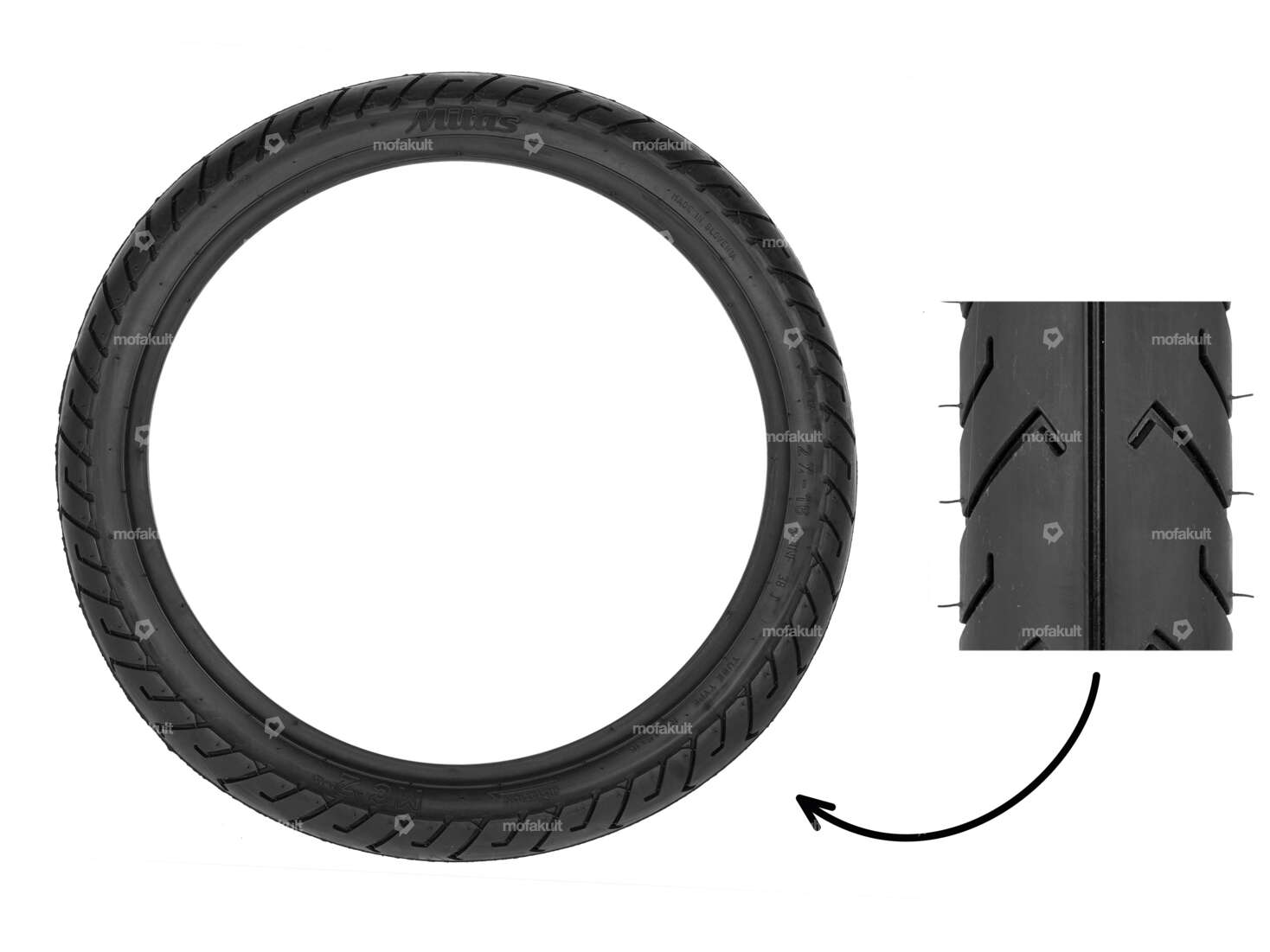 Mitas 2.25 x 16" MC2 semi-slick tires Carousel Image 1