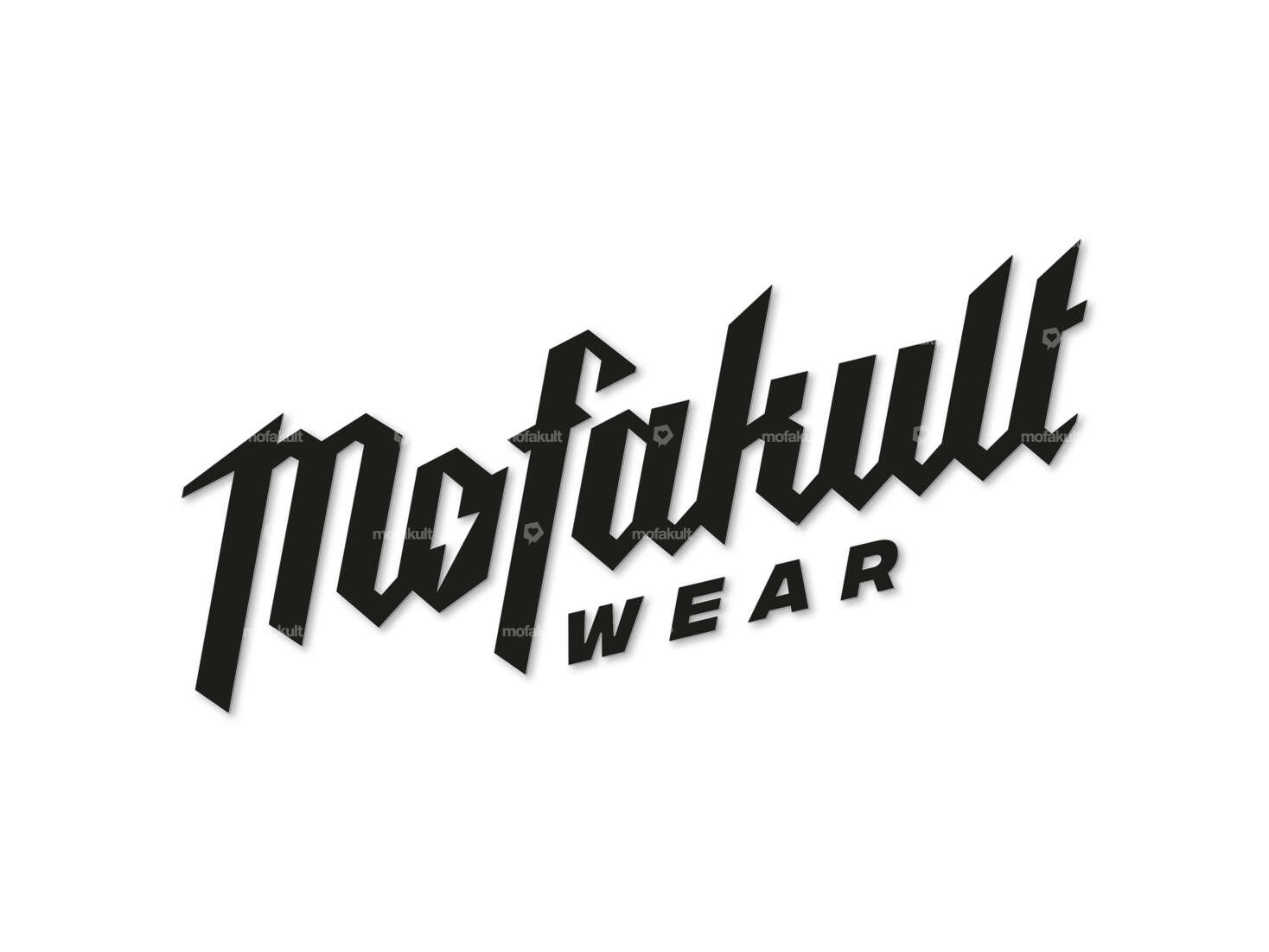 Aufkleber «Mofakultwear» schwarz 120 x 63 mm Folienplot Carousel Image 1