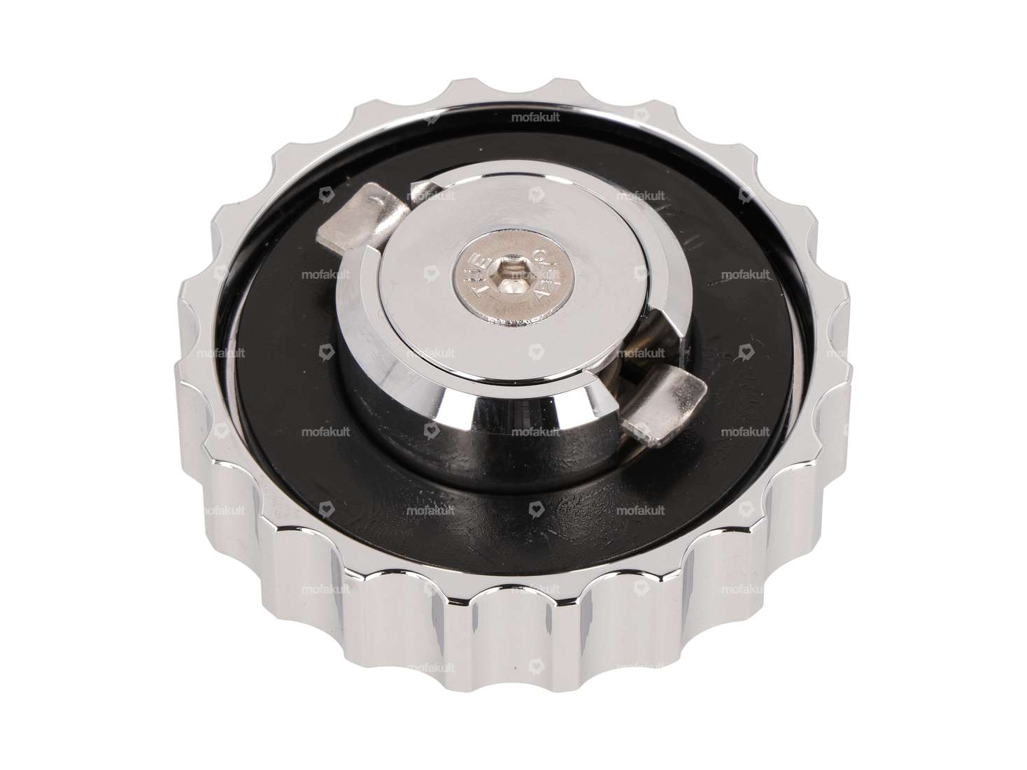 66HEROES Tankdeckel «66HEROES» Bajonett 30 mm Chrom Carousel Image 2