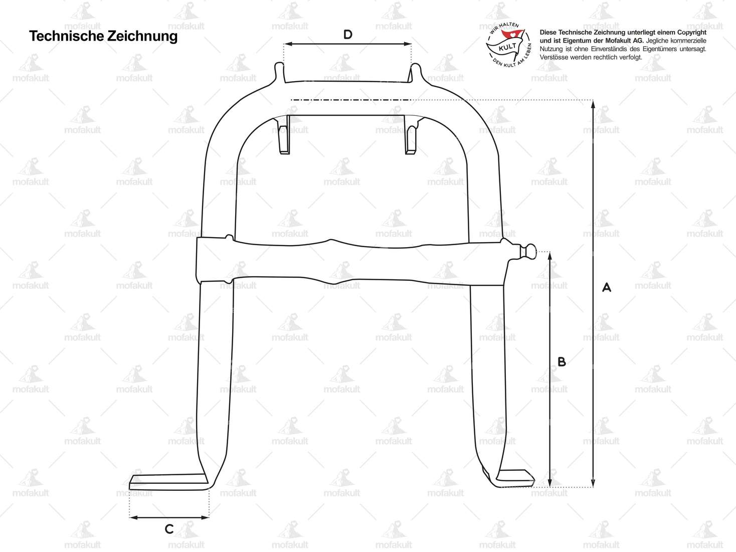 Solid galvanized main stand | Puch Maxi N Carousel Image 4