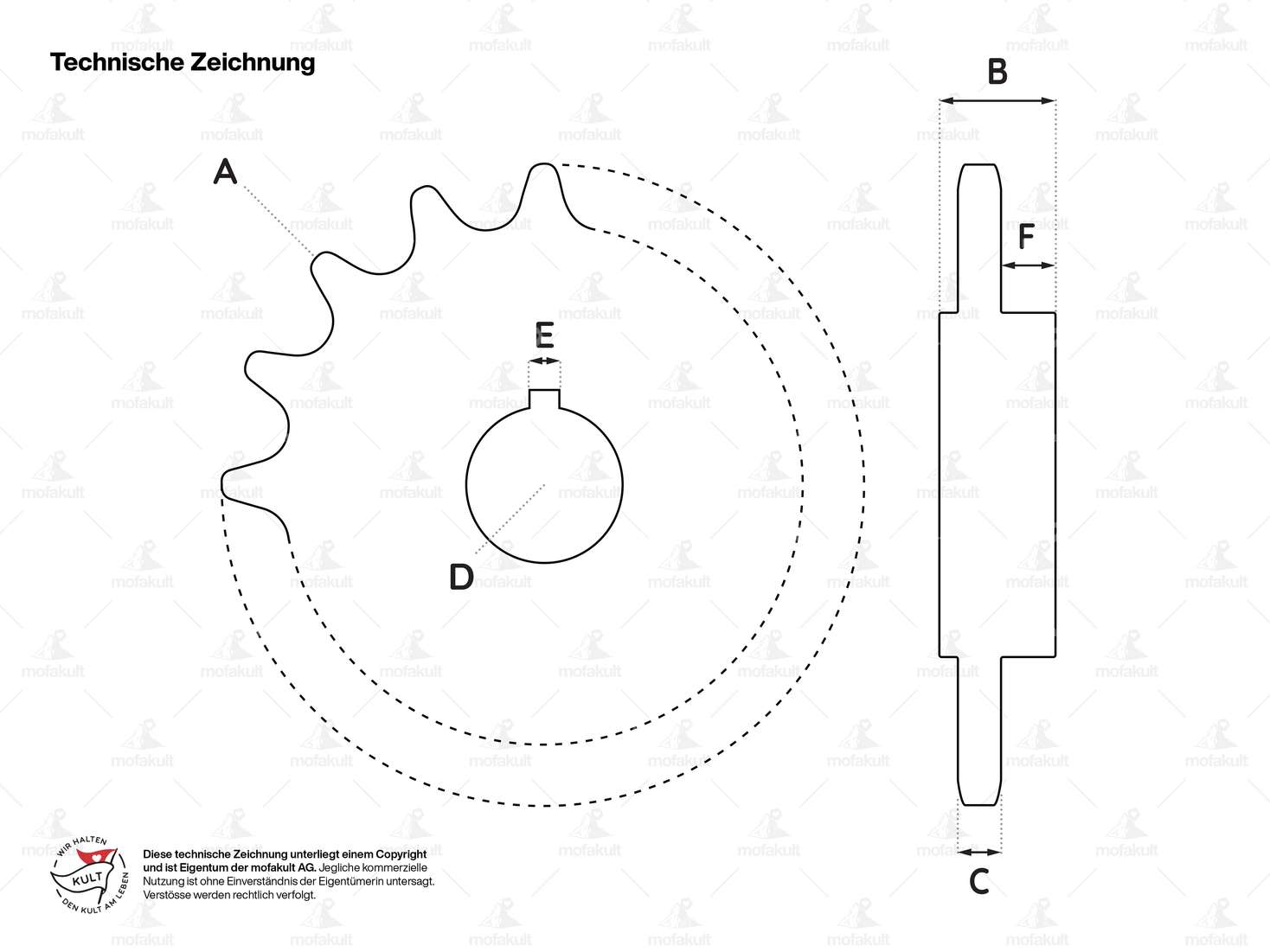GPO Ritzel 15 Zähne mit Konus Chrom | Sachs 50/2 Carousel Image 3