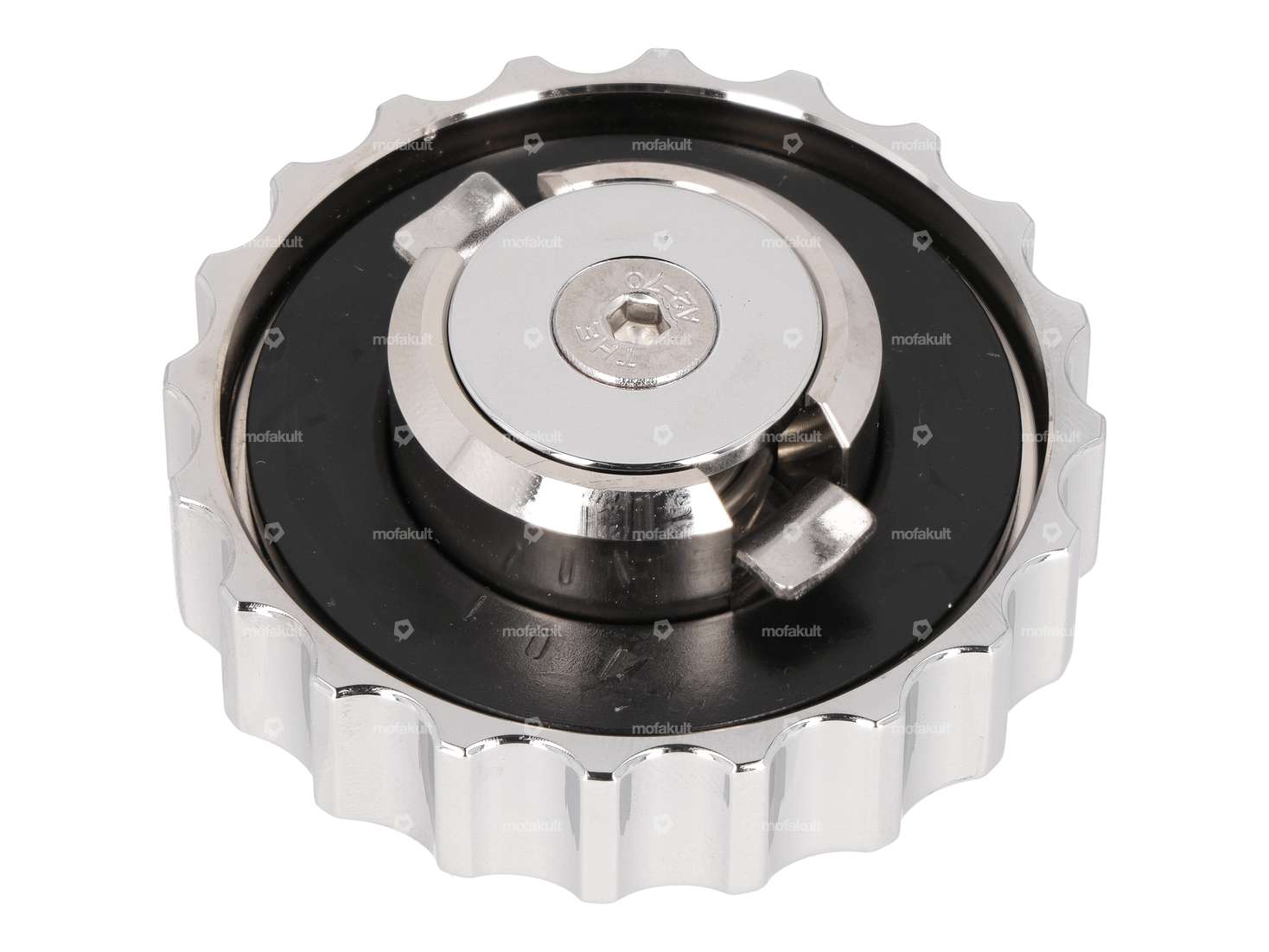 66HEROES Tank cap "Puch" bayonet 30 mm chrome Carousel Image 2